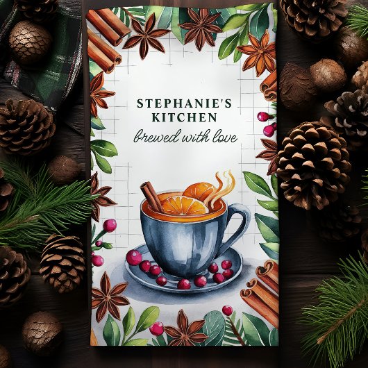 Mulled Cider Personalisiert Christmas Geschirrtuch