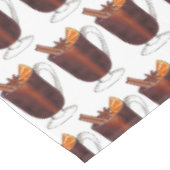 Mulled Red Wine Winter Drink Cinnamon Orange Tischdecke (Schrägansicht)