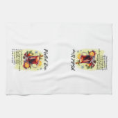 Mulled Wein Cocktail Rezept Weihnachten Urlaub Geschirrtuch (Horizontal)