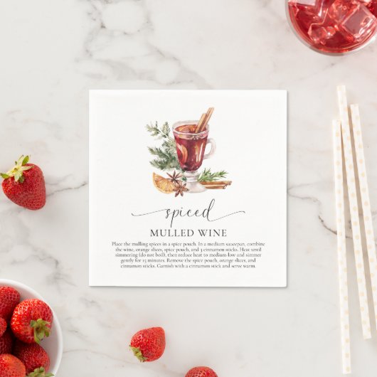 Mulled Wein Rezept Kit Weihnachten Serviette (Beispiel)