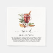 Mulled Wein Rezept Kit Weihnachten Serviette (Vorderseite)