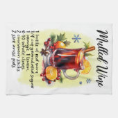Mulled Wein Rezept Weihnachtsrezeptur Geschirrtuch (Horizontal)