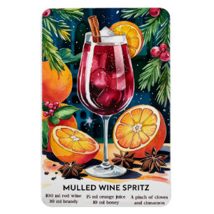 Mulled Wein Spritz Holiday Cocktail Rezept Magnet
