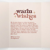 Mulled Wine Glow Cosy Vibes Retro Weihnachtsgebäck Dreifach Gefaltete Urlaubskarte (Innenseite Mitte)