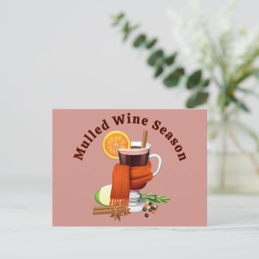 Mulled Wine Season Postkarte (Stehend Vorderseite)