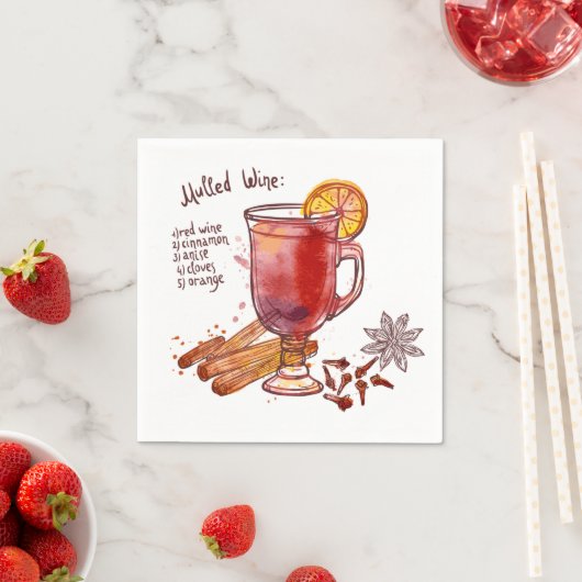 Mulled Wine Serviette (Beispiel)