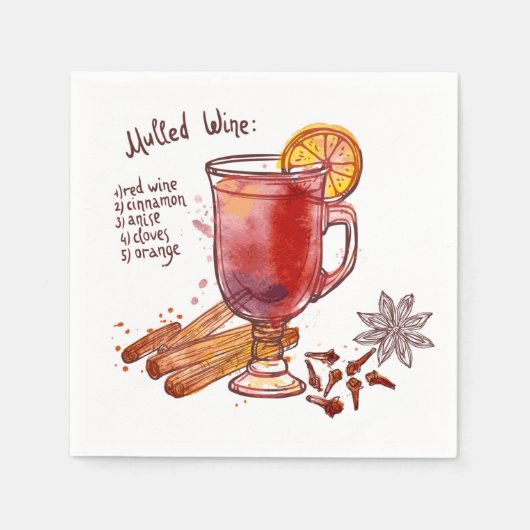 Mulled Wine Serviette (Vorderseite)