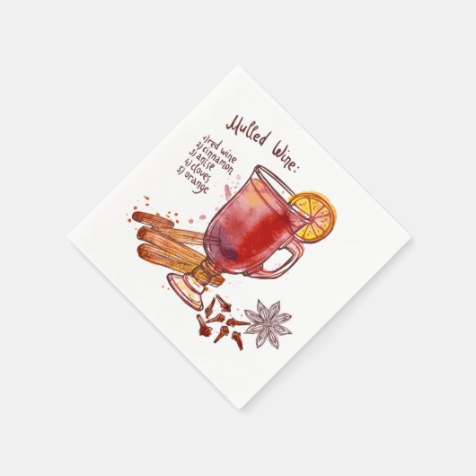 Mulled Wine Serviette (Ecke)
