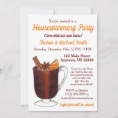 Mulled Wine Welcome Open House Housewarming Party Einladung (Rückseite)