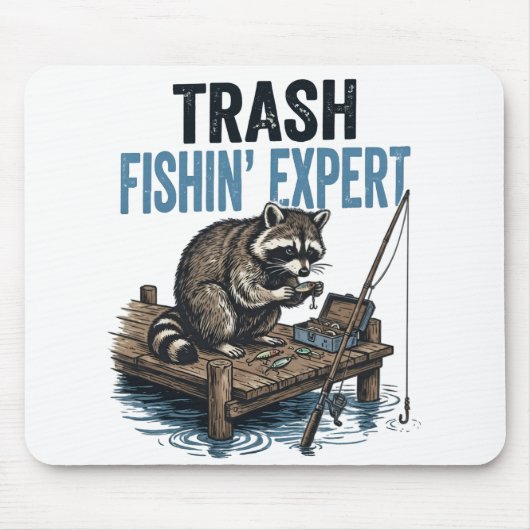 Mülleimer-Angler-Experte Waschbär Mousepad (Vorne)
