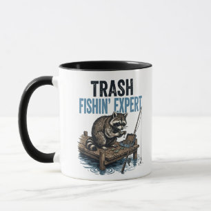 Mülleimer-Angler-Experte Waschbär Tasse