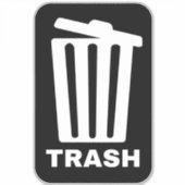 Mülleimer Aufkleber (Vorderseite)