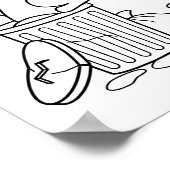 Mülleimer kann Raccoon Farbseite Poster (Ecke)