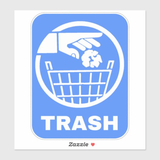 Mülleimer kann signieren - Recycelnd Bin Aufkleber (Blatt)