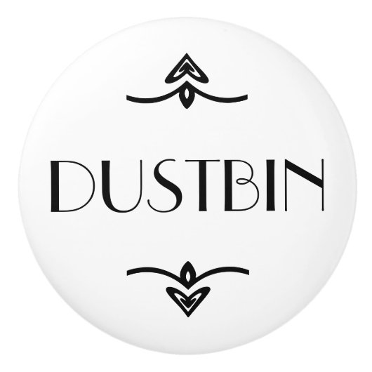 Mülleimer Keramikknauf (Vorderseite)