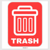 Mülleimer - Mülleimer Aufkleber (Blatt)