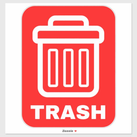 Mülleimer - Mülleimer Aufkleber (Blatt)