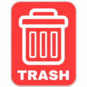 Mülleimer - Mülleimer Aufkleber (Vorderseite)