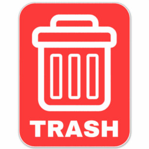 Mülleimer - Mülleimer Aufkleber