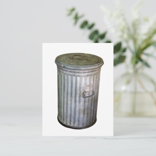 Mülleimer Postkarte (Stehend Vorderseite)