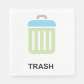 Mülleimer Serviette (Vorderseite)