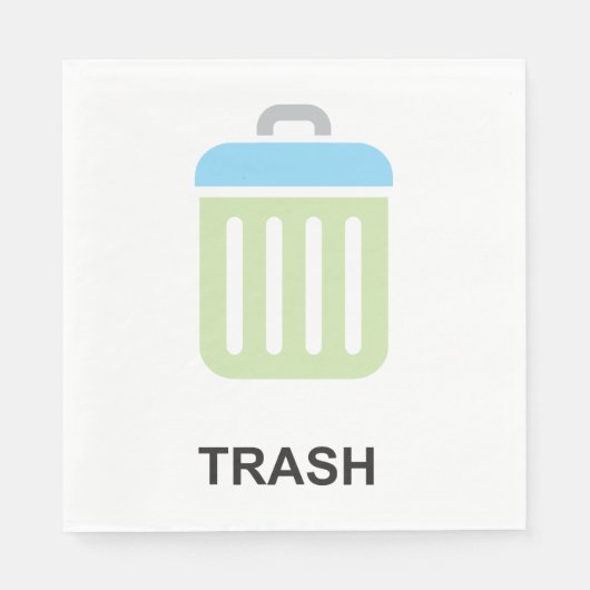 Mülleimer Serviette (Vorderseite)