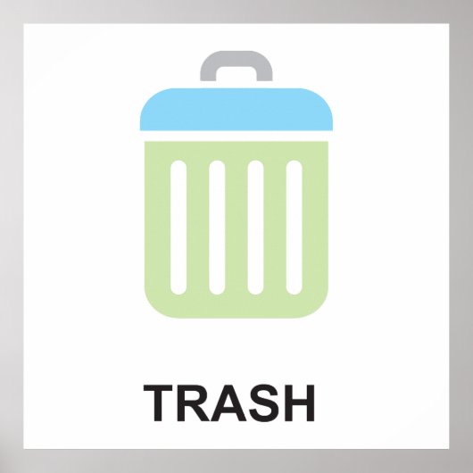 Mülleimer-Symbol Poster (Vorne)