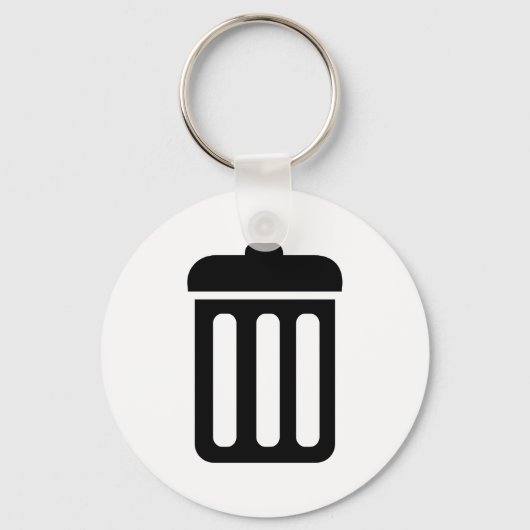 Mülleimer-Symbol Schlüsselanhänger (Vorderseite)