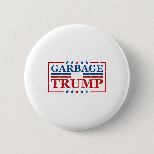 Mülleimer Trumps für Trump 2024-Präsident Button (Vorderseite)