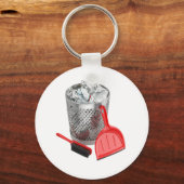 Mülleimer und Müllhalde Schlüsselanhänger (Vorderseite)