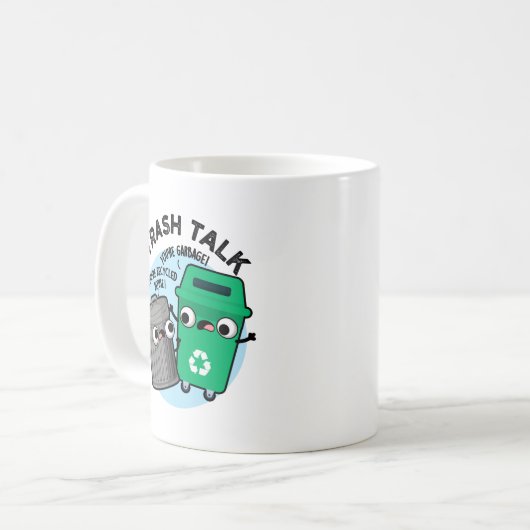 Mülleimer-Vortrag Funny Garbage Bin Puff Kaffeetasse (Vorderseite Links)