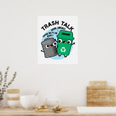 Mülleimer-Vortrag Funny Garbage Bin Puff Poster (Küche)