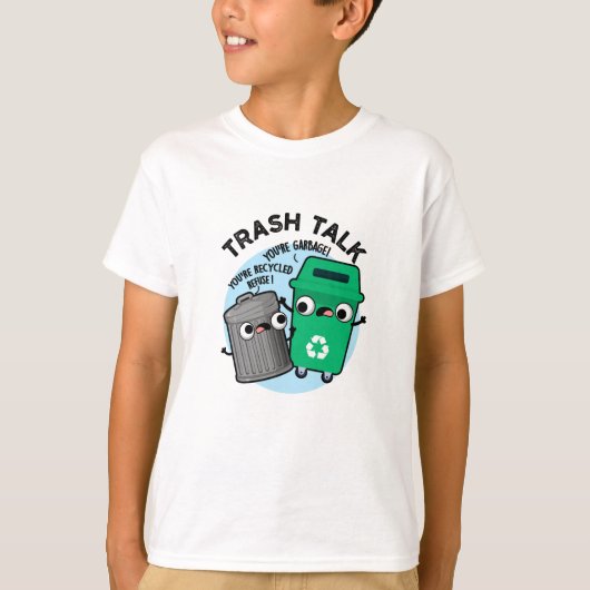 Mülleimer-Vortrag Funny Garbage Bin Puff T-Shirt (Vorderseite)