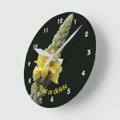 Mullein Flower Personalized Runde Wanduhr (Winkel)