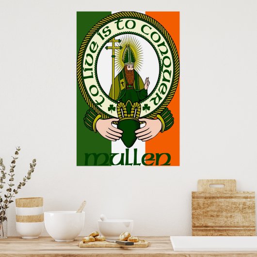 Mullen Clan Motto Poster Print (Küche)