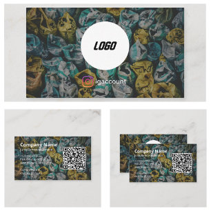 Müllentsorgungs-Dumpster-QR-Code-Logo Visitenkarte