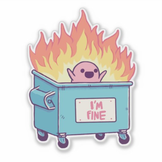 Müller auf Feuer, ich bin gut Aufkleber (Vorderseite)