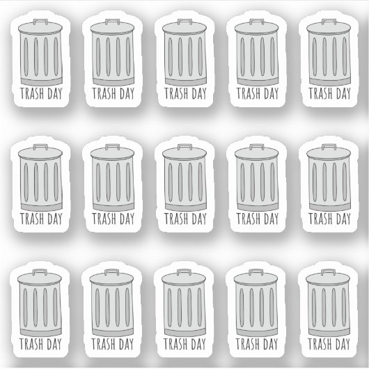 Müller Bin Day Garbage Tracker Mini Bujo Planer Aufkleber (Vorderseite)