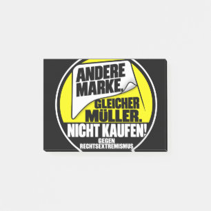 Müller nicht kaufen post-it klebezettel