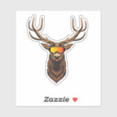 Mullet Deer, Hirschjagd Aufkleber (Blatt)