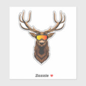 Mullet Deer, Hirschjagd Aufkleber (Blatt)