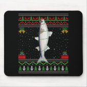 Mullet Fish Lover Matching Ugly Mullet Christmas T Mousepad (Vorne)