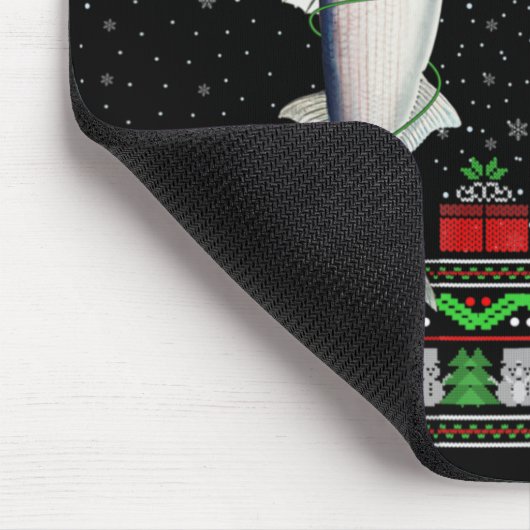 Mullet Fish Lover Matching Ugly Mullet Christmas T Mousepad (Ecke)