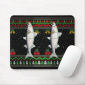 Mullet Fish Lover Matching Ugly Mullet Christmas T Mousepad (Mit Mouse)