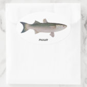 Mullet Fish Ovaler Aufkleber (Tasche)