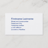 Mullet, Jeder kann cool, aber phantastisch sein... Visitenkarte (Rückseite)