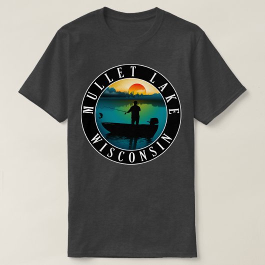 Mullet Lake Wisconsin Canoeing T-Shirt (Design vorne)