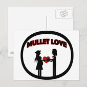Mullet-Liebe Postkarte (Vorne/Hinten)