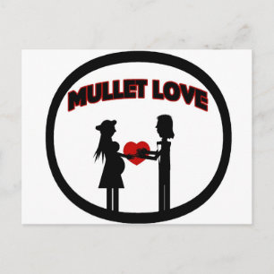 Mullet-Liebe Postkarte
