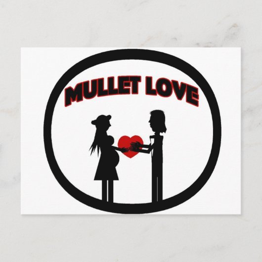 Mullet-Liebe Postkarte (Vorderseite)
